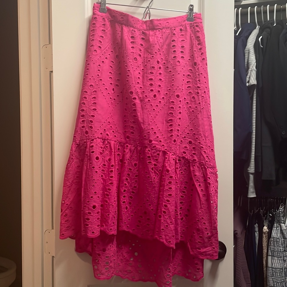 pink BR midi skirt
